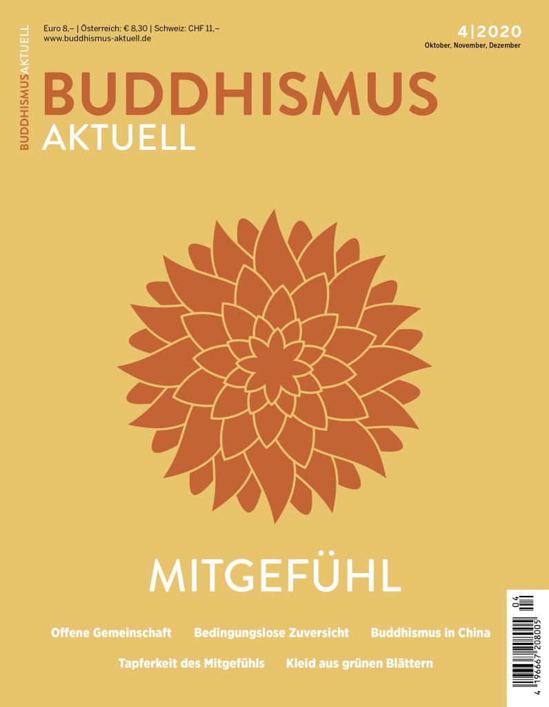 Titelbild der neuen Ausgabe von Buddhismus aktuell Buddhismus aktuell 4/2020, Schwerpunkt Mitgefühl