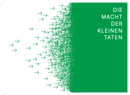 Bild des diesjährigen Mottos: Die macht der kleinen Taten